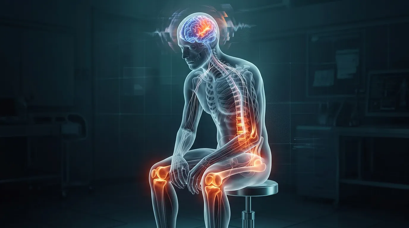Illustration médicale montrant zones inflammatoires du corps humain